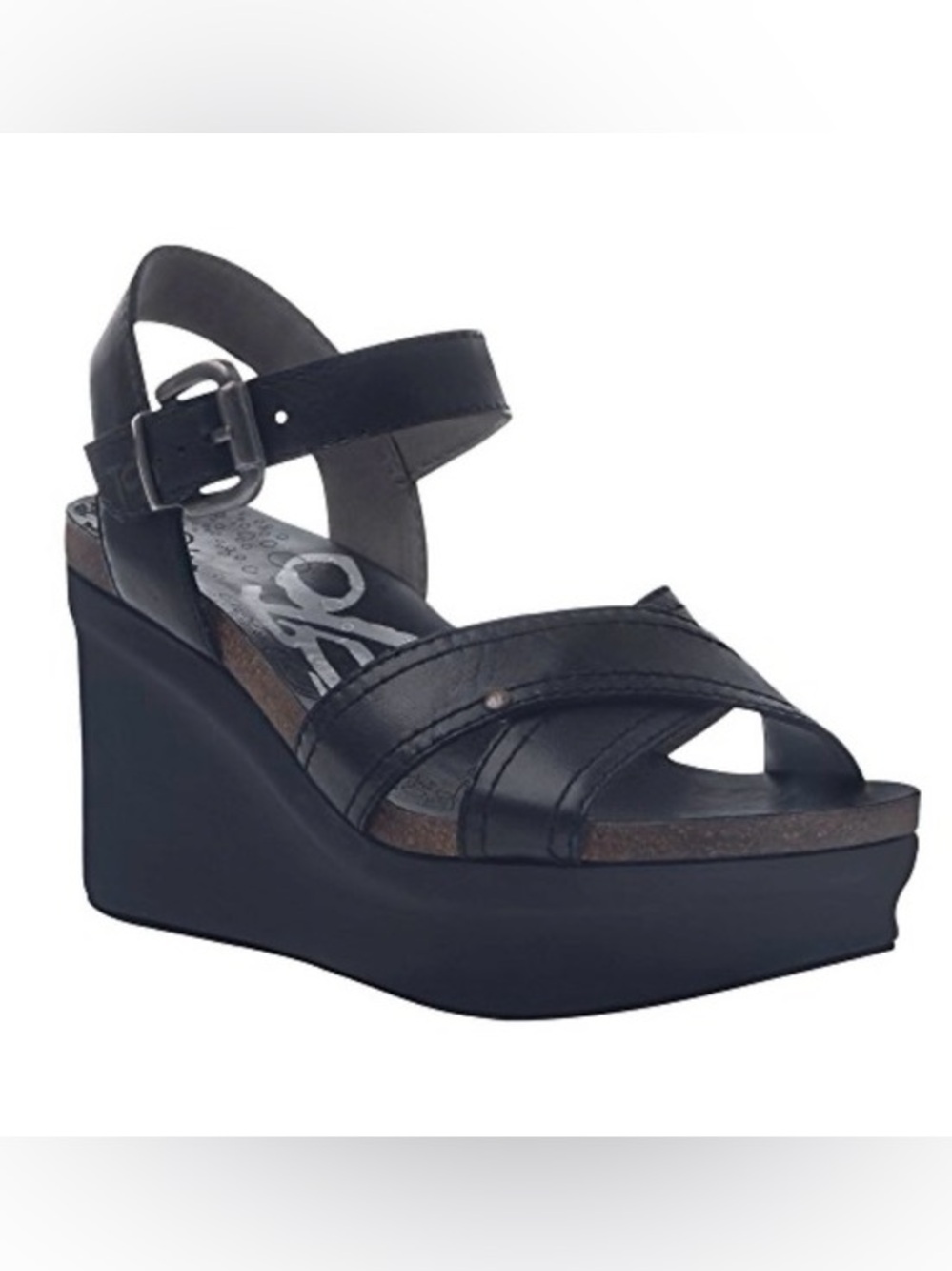 OTBT Platform Wedge Sandals in Black
